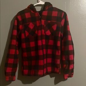 PD&C Red and Black Checkered Kids Jacket